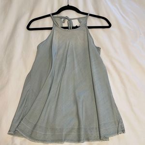 Aqua XS chambray tank top